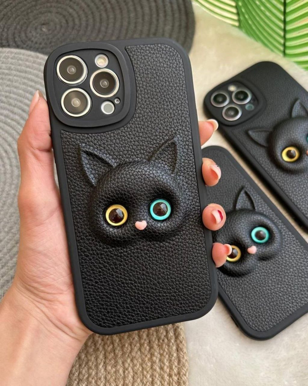 قاب چرمی طرح گربه