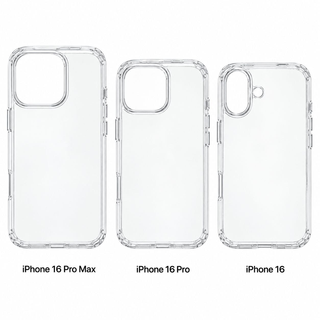 قاب شفاف آیفون سری 16 مناسب iPhone 16 Pro و 16 Pro Max