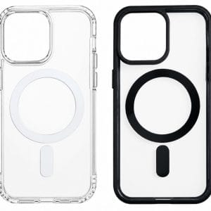 قاب مگ‌سیف iPhone 15 Pro شفاف و دورمشکی