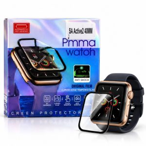 محافظ صفحه ساعت هوشمند PMMA Watch مدل SA Active2 40MM با طراحی مربعی و لبه خمیده
